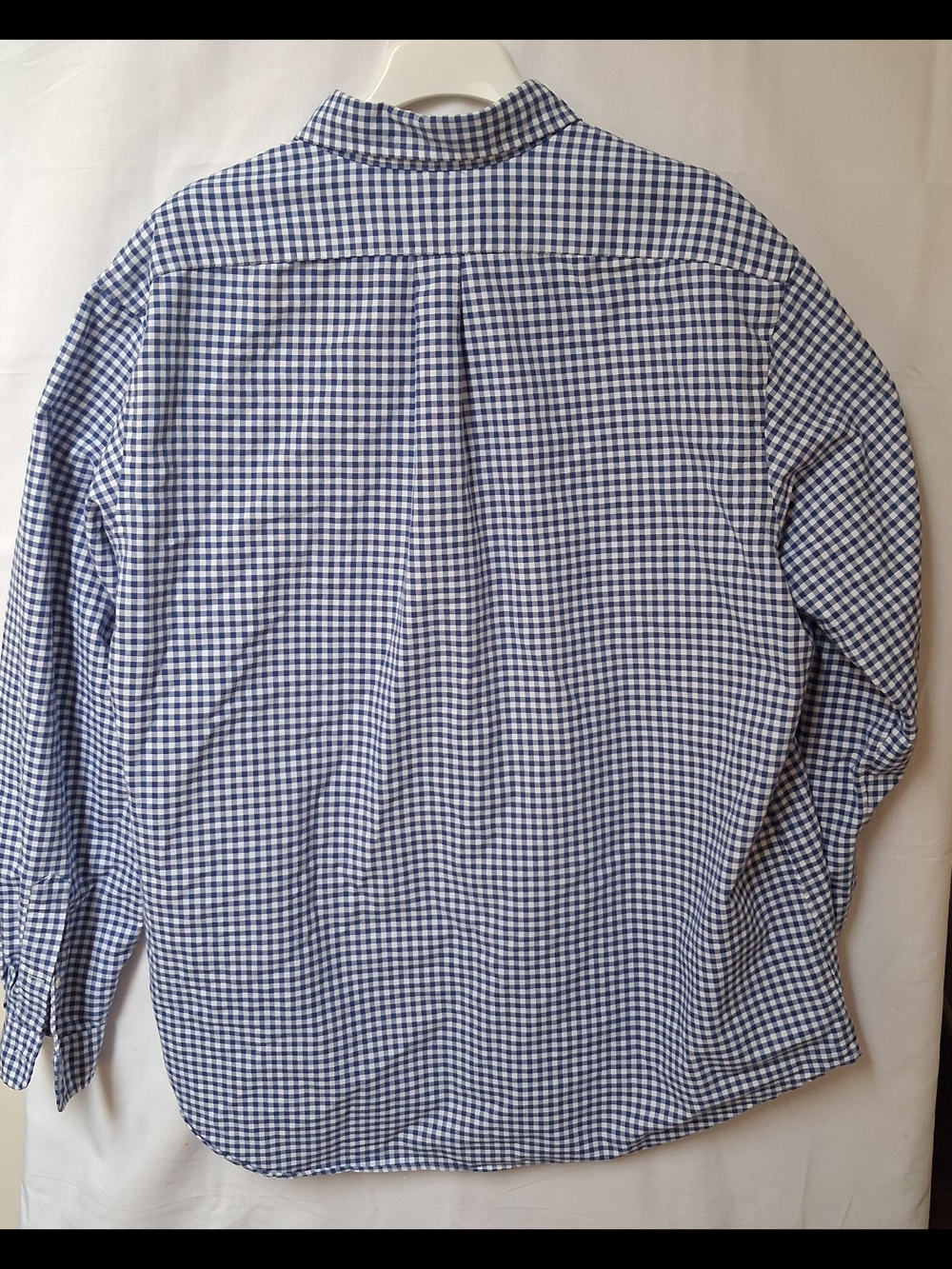 Polo Ralph‎ Lauren Men'sXXL TTG Blue White Gingham Button Down Shirt Long Sleeve - Picture 3 of 6